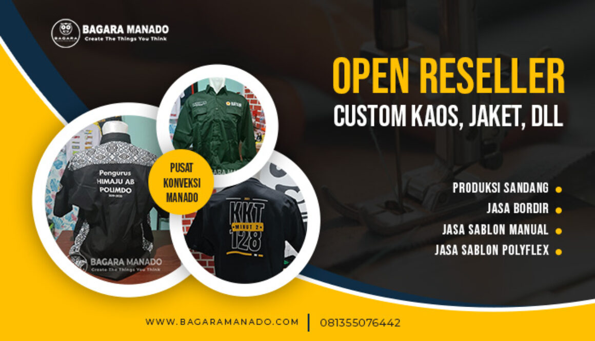 open reseller custom kaos manado