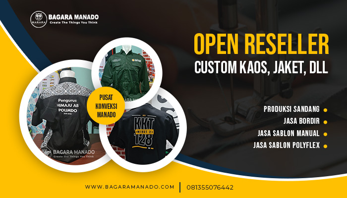 open reseller custom kaos manado