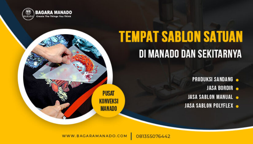 tempat sablon satuan di manado